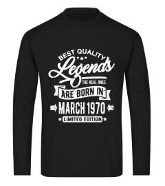 Real legends are born in march 1970