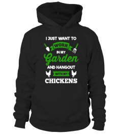 Garden Chicken Shirt Work in Garden Hangout with Chickens