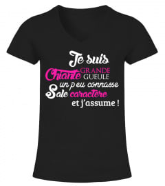 T-Shirt Drole Humour Femme - je suis chiante grande  gueule un peu  connasse sale  caractère... mais j’assume !