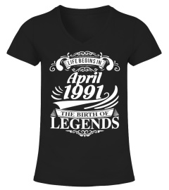 Life Begins in April 1991 T-shirt
