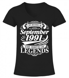 Life Begins in September 1991 T-shirt