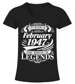 Life Begins in February 1947 T-shirt
