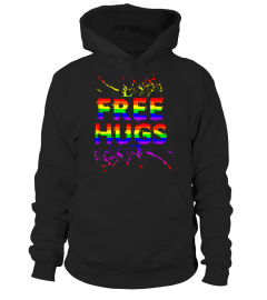 Funny Free Hugs Gay Pride Rainbow Flag Lgbt Shirt