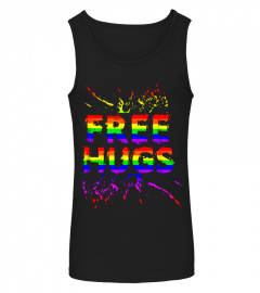 Funny Free Hugs Gay Pride Rainbow Flag Lgbt Shirt