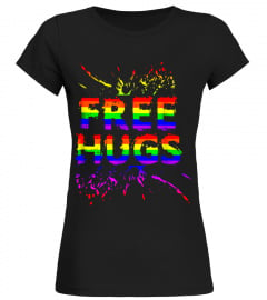 Funny Free Hugs Gay Pride Rainbow Flag Lgbt Shirt