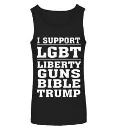 I Support Lgbt Liberty Guns Bible & Trump T-Shirt (2)