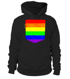 Lgbt Flag Shirt Pocket Printed Gay Lesbian Rainbow Flags Tee