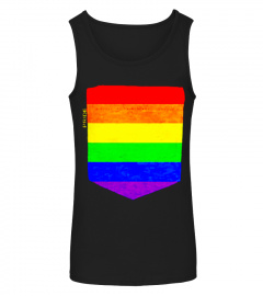 Lgbt Flag Shirt Pocket Printed Gay Lesbian Rainbow Flags Tee