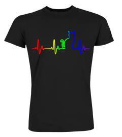 Heartbeat Cat Lgbt Pride Month 2018 T-Shirt