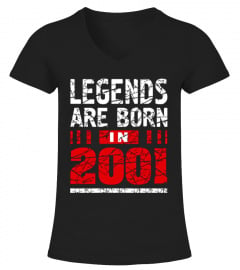 Legends Born In 2001 Shirts 16 Years