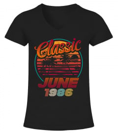 1986 June Birthday Classic Retro Shirt