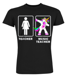Music Teacher Dabbing Unicorn Tiny