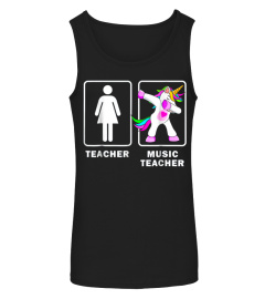 Music Teacher Dabbing Unicorn Tiny