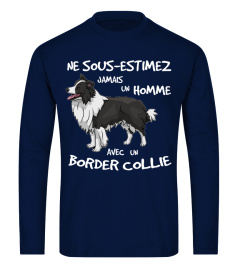 UN HOMME AVEC UN BORDER COLLIE