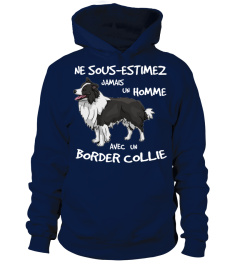 UN HOMME AVEC UN BORDER COLLIE