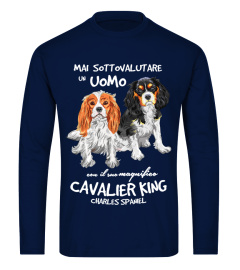 Un UOMO con un CAVALIER KING