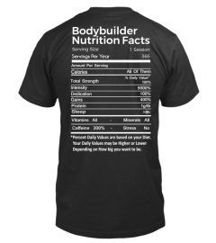 bodybuilder nutrition facts shirt