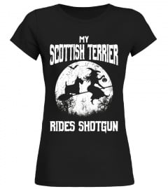 My Scottish Terrier Rides Shotgun T-shirt Dog Pet Gifts