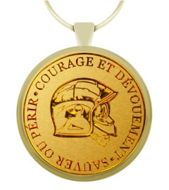Bijoux Pendentif Sapeur-Pompier : Courage et dévouement - Sauver ou Périr