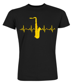 Saxophone Heartbeat T Shirt Saxophone Player Shirts