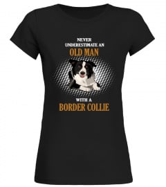 THE OLD MAN WITH BORDER COLLIE TSHIRT