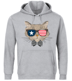 Funny Cat Sunglass flag shirt