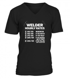 Welder Hourly Rate Funny Welding T shirt
