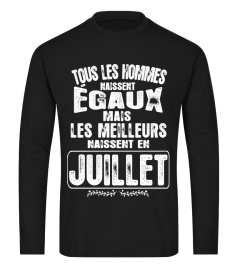 tous les hommes naissent egaux mais les meilleurs naissent en juillet t-shirt