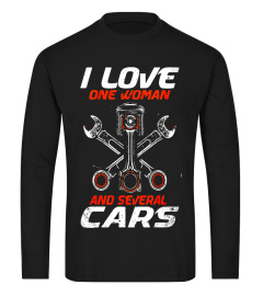 I Love One Woman And Several Cars Mechanic T-Shirts