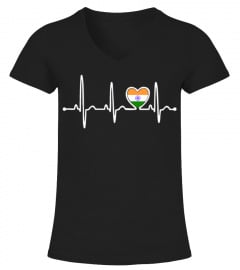 India Country Flag Heartbeat