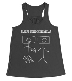 SLEEPS WITH CHIHUAHUAS - STICK FIGURE