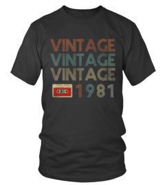 1981 Vintage Mixtape Birthday T Shirt