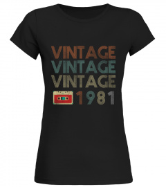1981 Vintage Mixtape Birthday T Shirt