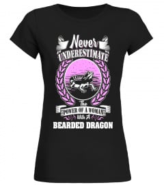 Never underestimate woman with bearded dragon shirt - Limited Edition