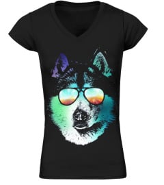 ALASKAN MALAMUTE NEON DOG SHIRT