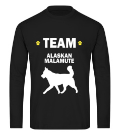 Team Alaskan Malamute Cute Dog Lover Pawprint T-Shirt