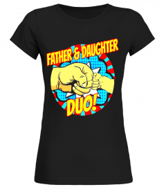 Fathers Day Shirt Superhero Father Daughter Duo Dad Tee - Limited Edition
