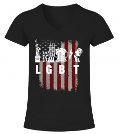 Liberty Guns Beer Trump T-Shirt Funny