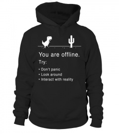 You are offline shirt - Pixel Dinosaur Shirt - Funny Geek