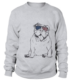 Tank the English Bulldog  American Flag