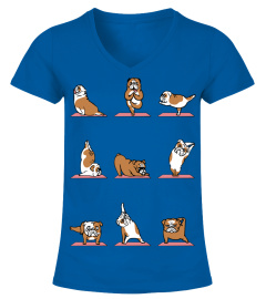 English bulldog yoga T Shirts