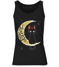 BLACK CAT LOVE YOU TO THE MOON AND BACK