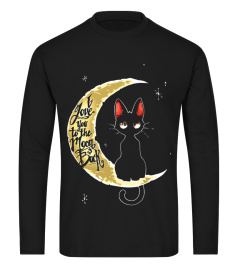 BLACK CAT LOVE YOU TO THE MOON AND BACK