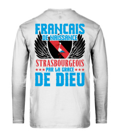 TSHIRT SUPPORTER FOOT FOOTBALL RCS STRASBOURG - FRANÇAIS DE NAISSANCE STRASBOURGEOIS PAR LA GRACE DE DIEU