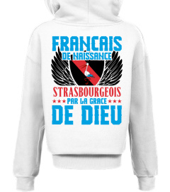 TSHIRT SUPPORTER FOOT FOOTBALL RCS STRASBOURG - FRANÇAIS DE NAISSANCE STRASBOURGEOIS PAR LA GRACE DE DIEU