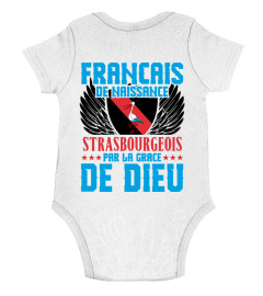 TSHIRT SUPPORTER FOOT FOOTBALL RCS STRASBOURG - FRANÇAIS DE NAISSANCE STRASBOURGEOIS PAR LA GRACE DE DIEU