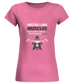 Star Wars Installing Muscles T Shirt For Gym Lov T-shirt