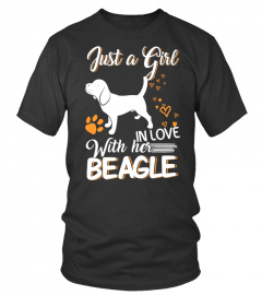 A Girl In Love With Her Beagle Dog
