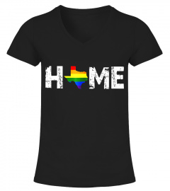 Proud Texas Gay Pride Flag LGBT Home T-Shirt