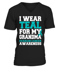I Wear Teal For My Grandma - Ovarian Cancer T-Shirt